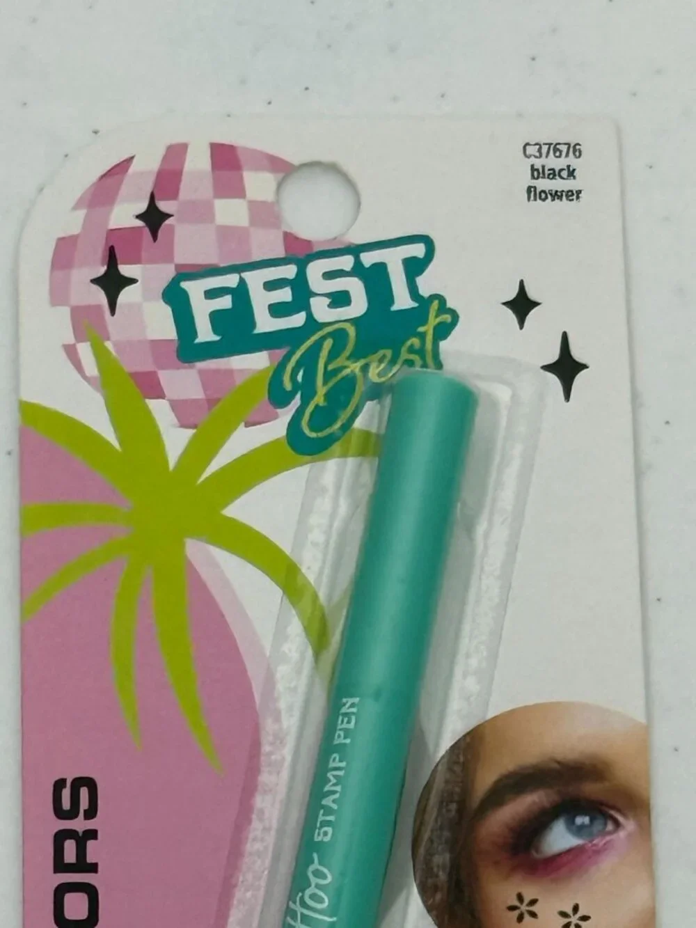 L.A. Colors Fest Best Black Flower Tattoo Stamp Pen